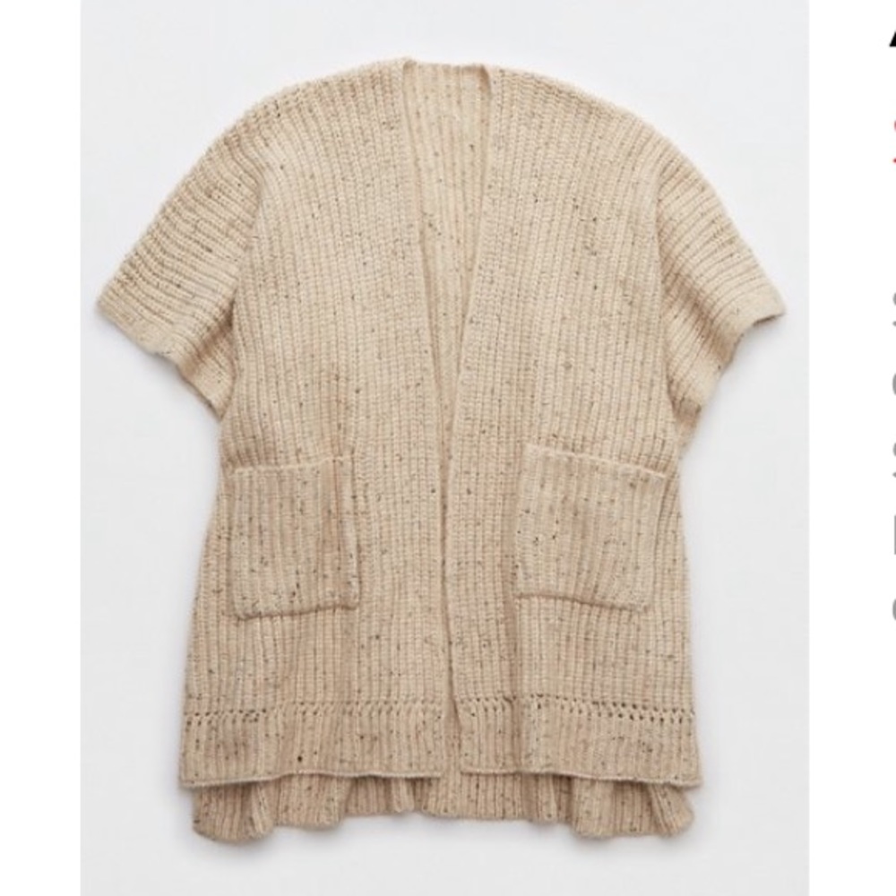 AERIE RIBBED SWEATER CAPE